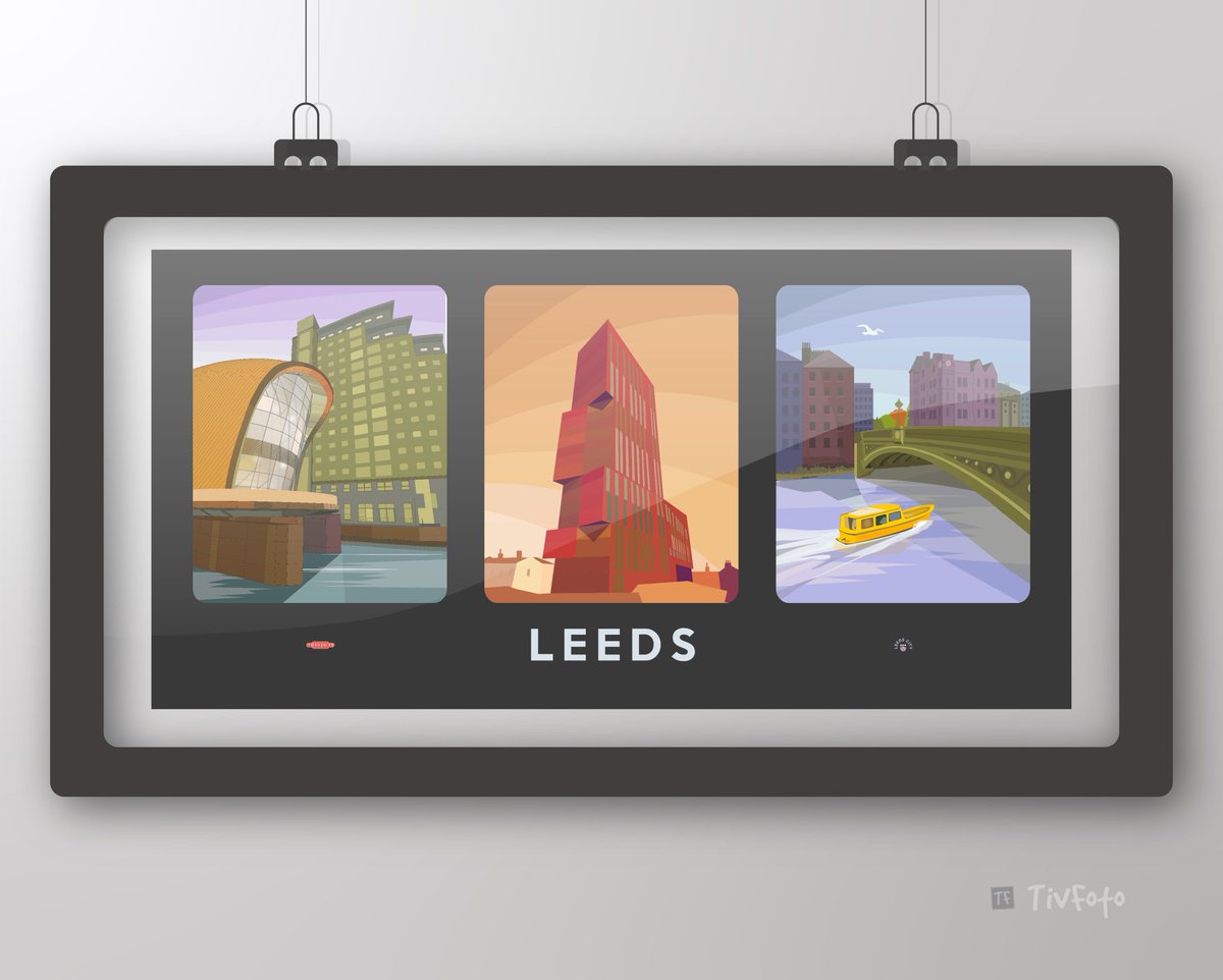 Hey! I'm pleased to share this triptych of #Leeds Triptych Travel Print - Art Print by Tiv by TivFoto etsy.me/35eNb05 via <a href="/Etsy/">Etsy</a> #leedsart #Yorkshire #watertaxi #leedsbeckett #leedsstation #britishrail