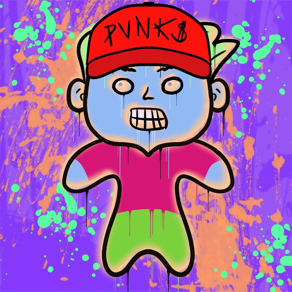splatter_punks's tweet photo. We’ve had another Punk get pimped!

The progression of Punk #31 so far.

First the addition of the Red PVNK$ Hat. Now we’ve added a Blue Spray Can!

#PimpMyPunk #tezos #NFTs https://t.co/f3cZ0sSSJv