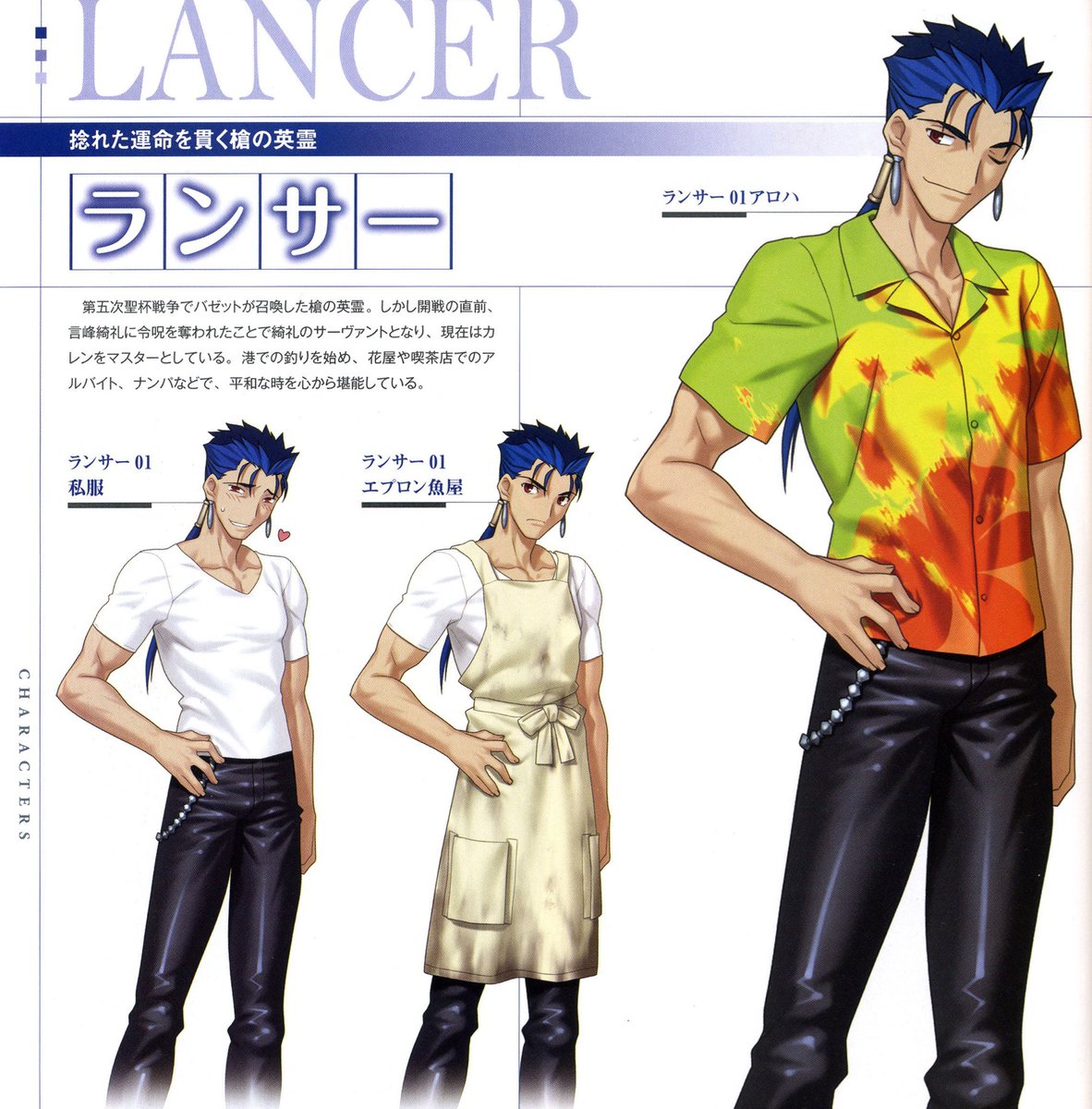 Fate 第五次サーヴァントの中で最も多く衣装差分を持つランサー兄貴 Fate 第五次サーヴァントの中で最も多く衣装差分を持つランサー兄貴
