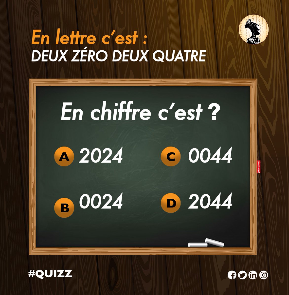 CafeKinoise's tweet photo. #Quizz
Question pour les génies 😍🤗
👉 Comment écrire "DEUX ZÉRO DEUX QUATRE" en chiffre 🤔???.

#café #arabica #Arabusta #robustacoffee #challenge https://t.co/kn3cWXVlqf