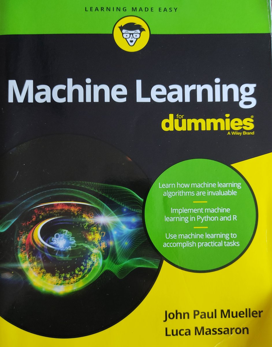 DatDrivers's tweet image. DataDrivers book of the month is &quot;Machine Learning for Dummies&quot; by @lucamassaron and John Paul Mueller. Great book for a clear deep dive inside the world of #data and #MachineLearning