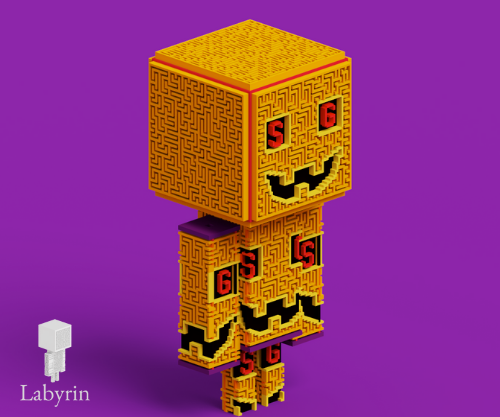 labyrin_maze's tweet photo. ハロウィンじゃないけど、ハロウィンのようなMeta Labyrinth作ってみました！
顔があるとまた違って見えますね✨ https://t.co/HS5umoNvKF