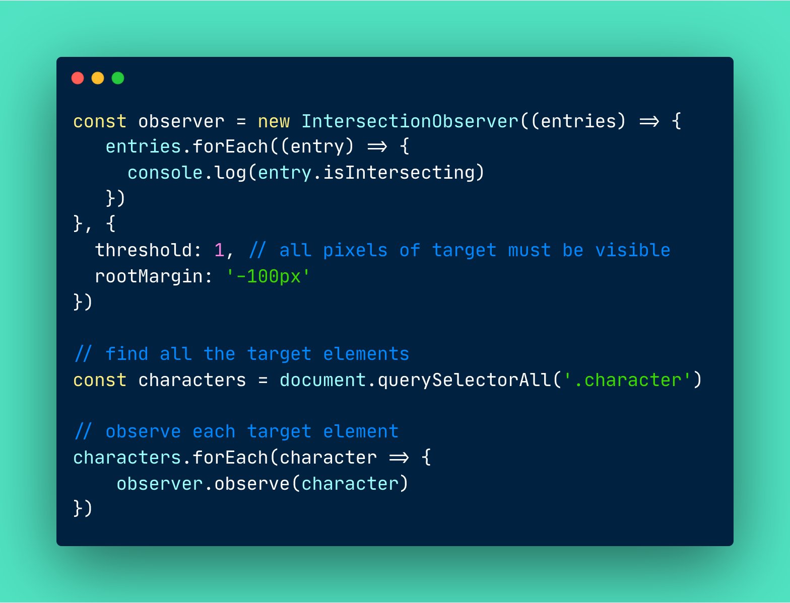 Jay Akkiraju on Twitter: "1⃣2⃣We can also move the boundary of the intersection by passing in a rootMargin property When a margin of 100px is added, the boundary of the intersection is Jay Akkiraju on Twitter: "1⃣2⃣We can also move the boundary of the intersection by passing in a rootMargin property When a margin of 100px is added, the boundary of the intersection is