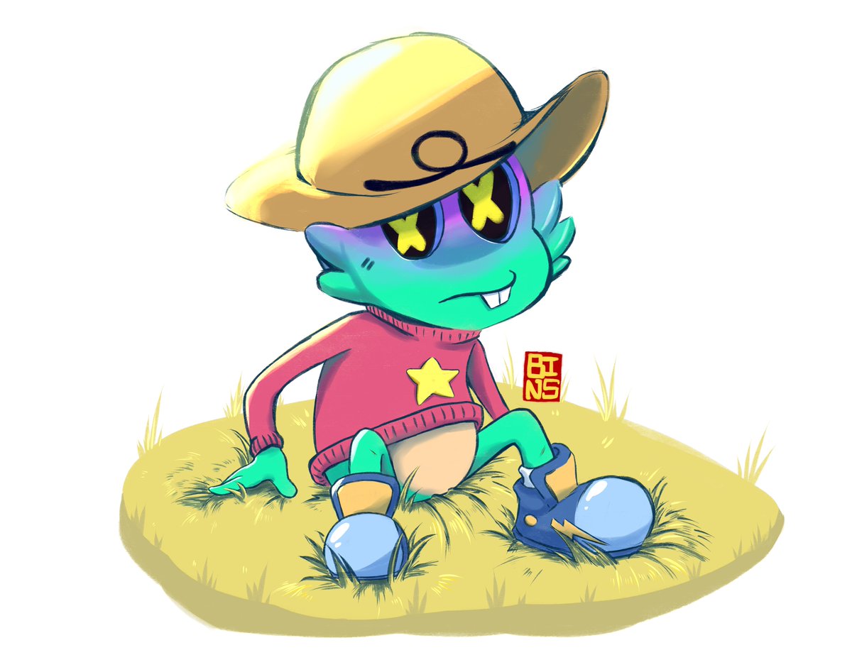 __bins09's tweet photo. I just made a fanart of my own @NftFloppy  last night, still familiarizing with it 

here's the art vs the reference https://t.co/mguBPa6xGV