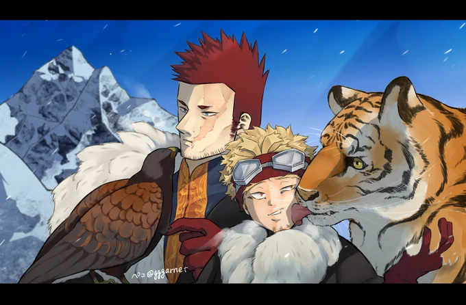 お正月からちまちま描いてたのやっとできた～十傑炎ホ🔥🦅 