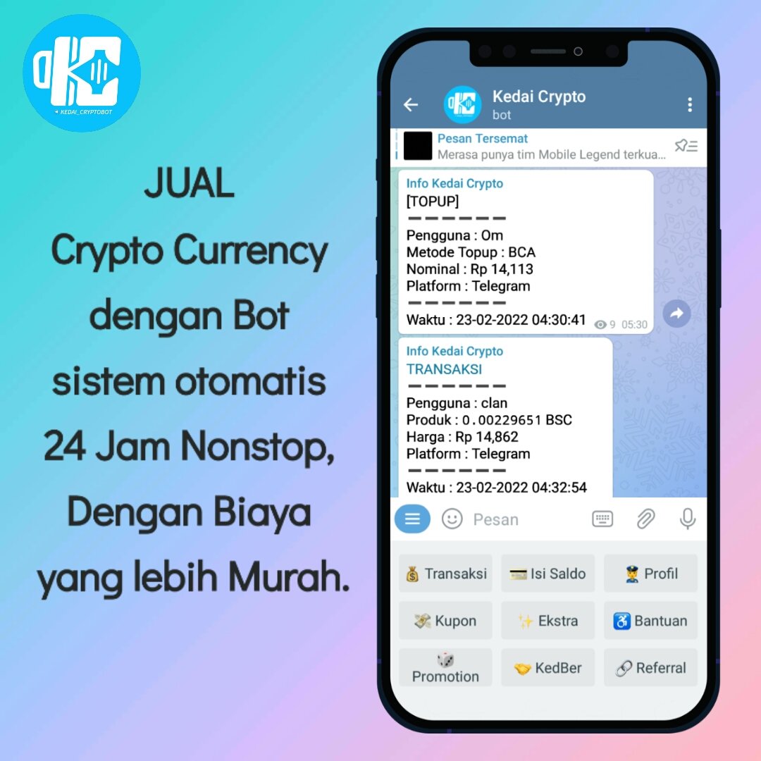 kedaicrypto's tweet photo. JUAL Crypto Currency dengan Bot sistem otomatis 24 Jam Nonstop, Dengan Biaya yang lebih Murah. Link BELI Crypto👇👇👇
https://t.co/Sj7w9QfEgV

#cryptocurrency 
#Crypto 
#cryptotrading 
#dogecoin 
#doge 
#SHIBARMY 
#Shiba 
#BabyDoge 
#BabyDogeCoin 
#Airdrop https://t.co/nh8761eoEw