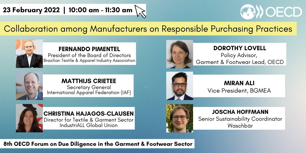 💡A balanced buyer-supplier dialogue calls for accountability and joint ownership of #DueDiligence responsibilities between buyer &amp; supplier. 

🎙️More from <a href="/dotlovell/">Dorothy Lovell</a> @matthijscrietee <a href="/brandbgmea/">BGMEA</a> <a href="/IndustriALL_GU/">IndustriALL 🦋 @industriall-union.org</a> at the <a href="/OECD/">OECD ➡️ Better Policies for Better Lives</a> #Garment Forum👕👟

➡️bit.ly/3p9eK1Z

#OECDrbc