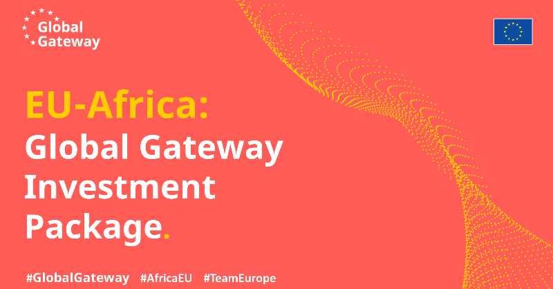 EU_Partnerships's tweet photo. #GlobalGateway: connecting Africa &amp; EU 🌍

The EU &amp; its 27 Member States will invest at least €150 billion in Africa to:
🔌 accelerate green &amp; digital transitions
💻 boost sustainable growth &amp; jobs
⚕️ strengthen health systems
🎓 improve education &amp; training for all

#AfricaEU⬇️