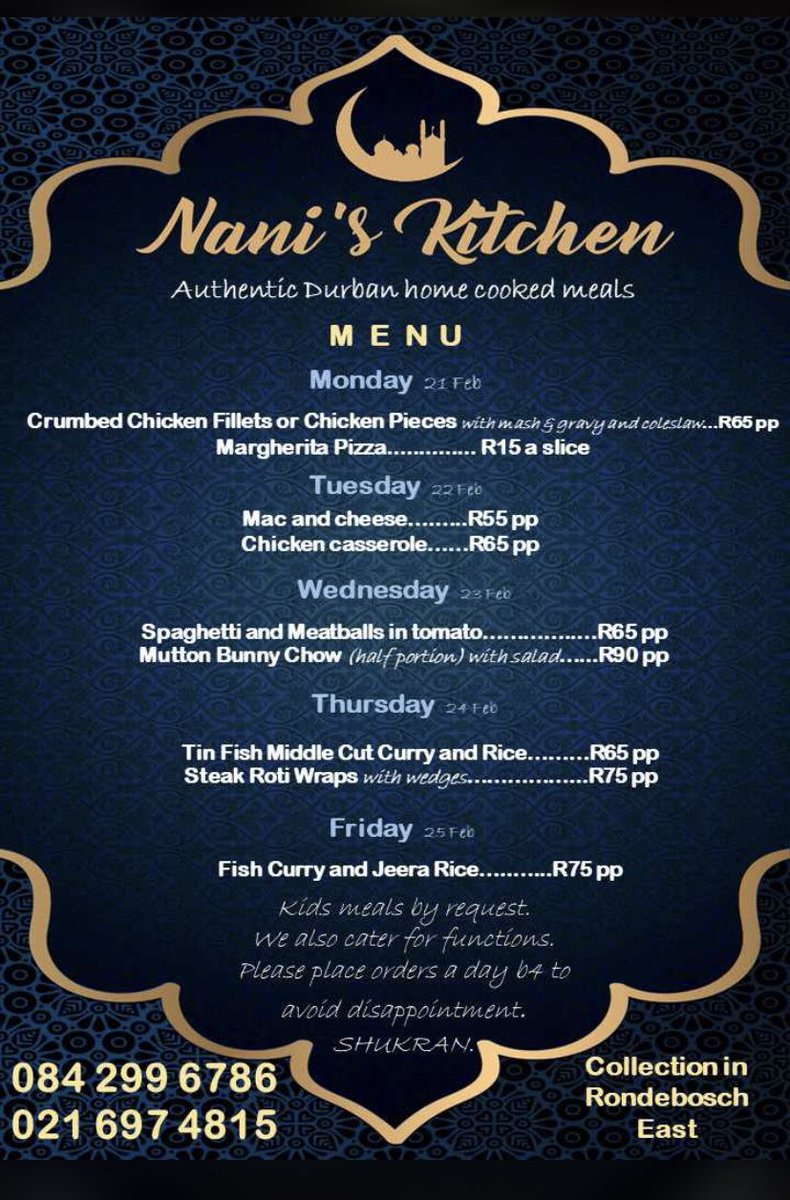 Zedkar111's tweet photo. Hi guys. My mom started a small catering business and every week she has a new menu. I will be posting the menu for each week. Please support 💕🙏🏻🥺 https://t.co/5dQPZGr6yb