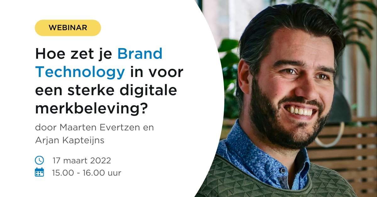 VIM_Group_NL's tweet photo. Hoe zet je #BrandTechnology in voor een sterke digitale merkbeleving? 🚀

@MaartenEvertzen, Head of Digital, gaat op donderdag 17 maart tijdens een interactief #webinar in gesprek met @ArjanKapteijns, Client Partner. Meld je nu aan: https://t.co/8fMAK6hNDr https://t.co/rNinTfkaQv