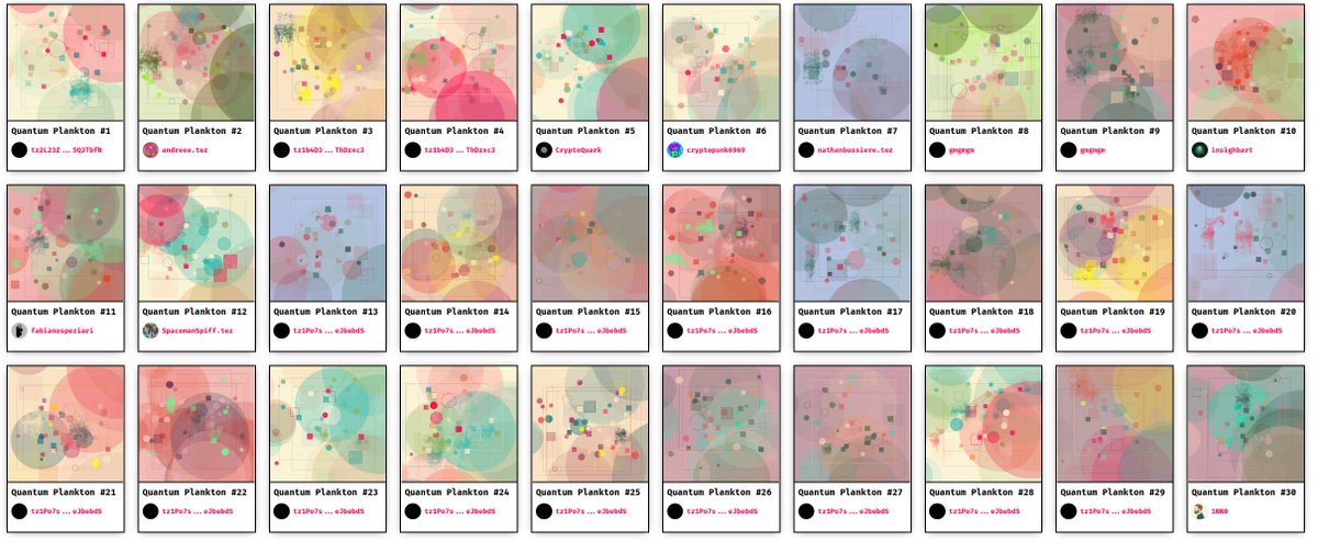 feynrats's tweet photo. We are extremely happy that 30 editions of "Quantum Plankton" have been already minted ⚛️

Thanks to all the minter for supporting our #quantumArt quest 

Check the reveals at https://t.co/3lJnTRgmK5

#fxhash #generativeart #tezosart #CleanNFT https://t.co/nLRpePVlxS