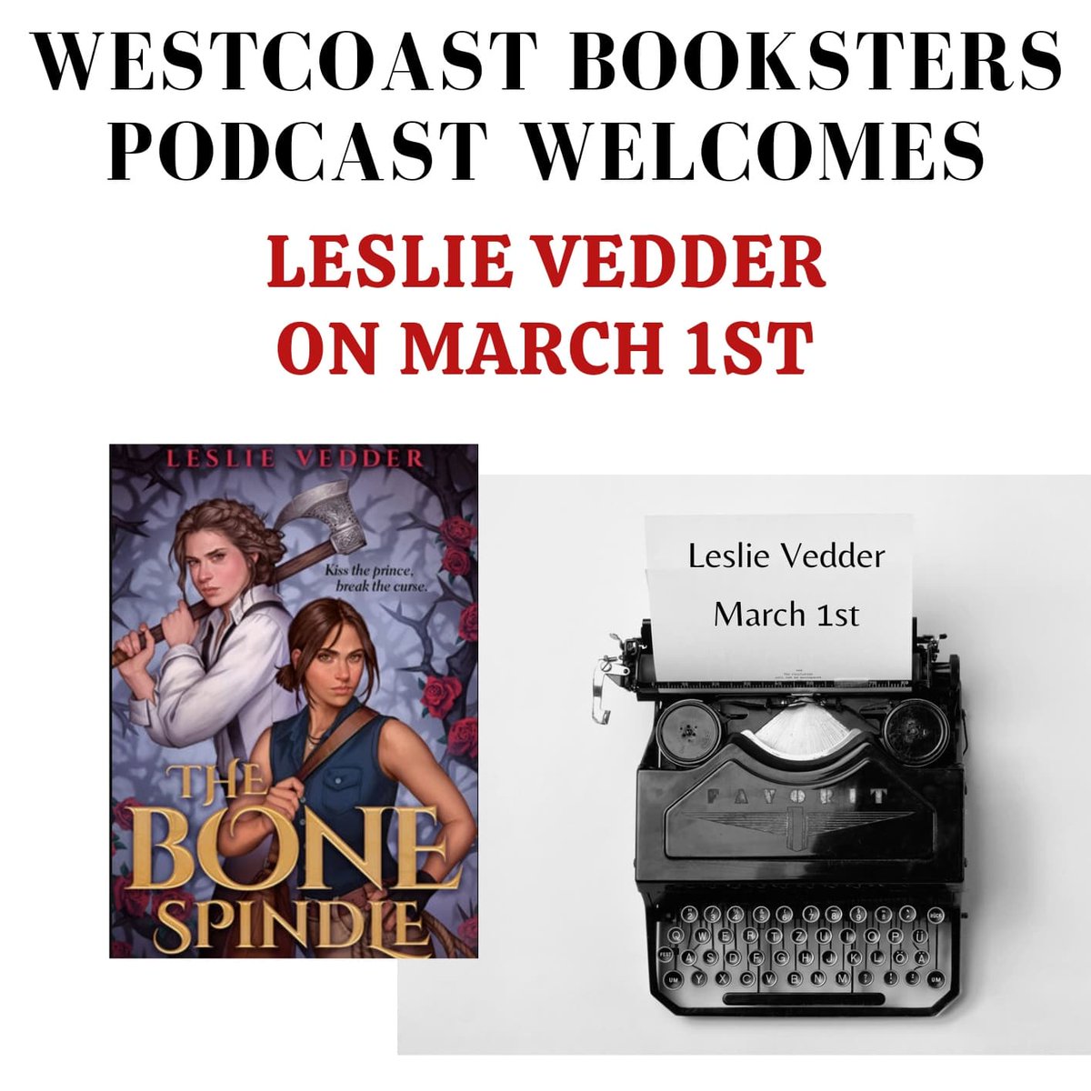 WCBooksters's tweet photo. Our next episode with @leslievedder on a big adventure into her book! #thebonespindle #readingcommunity #bookpodcast #books #amreading #BookLover https://t.co/odgjMSJMWz