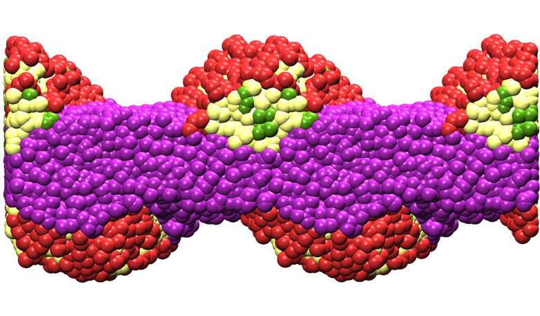 Scienomics's tweet photo. Design of surfactants, common materials in detergency &amp; oil recovery, targeting high efficiency and minimum negative eco footprint. Here, natural resource-based surfactant Cocamide is evaluated using MAPS. Micella: yellow &amp; red, cellulose: purple; stain: green. #sustainability https://t.co/TLwVF5qxPb