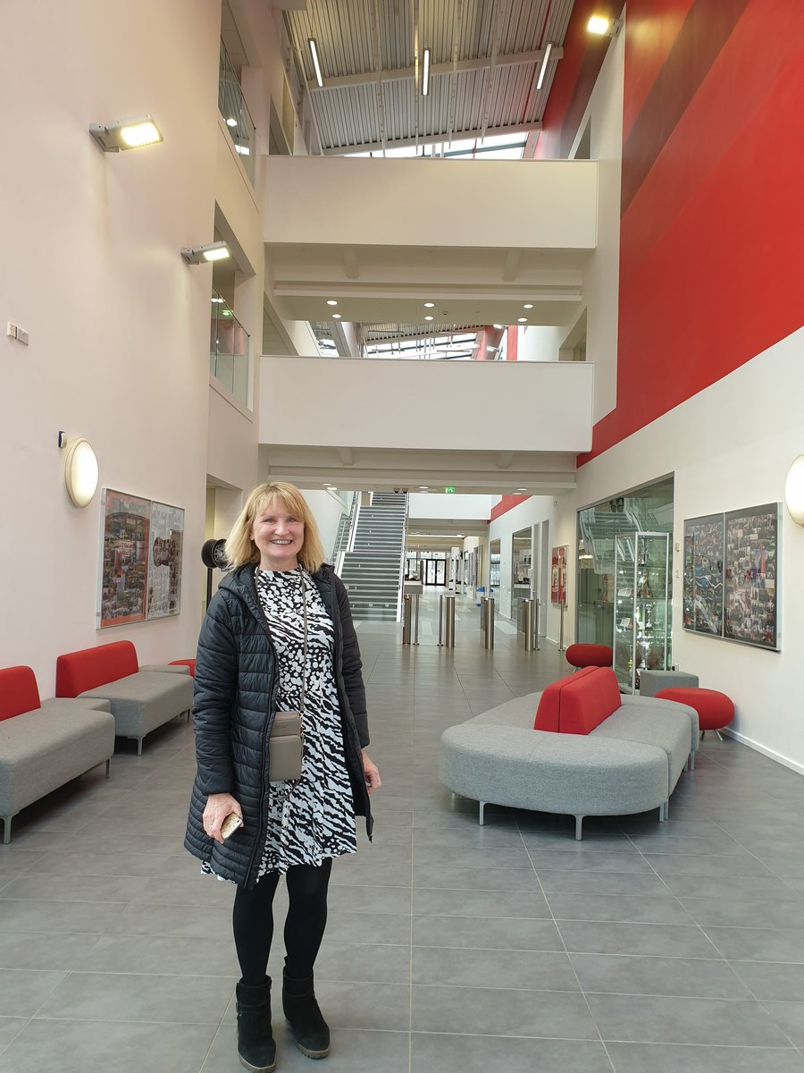 KateAmbrosi's tweet photo. On the road again today, looking forward to visiting Greater Peterborough UTC for the first time with my new colleague Colleen. Here she is visiting the lovely Silverstone UTC on Monday.
#utcolleges #silverstoneutc #schoolbutdifferent #gputc https://t.co/MtzmQwL3xG