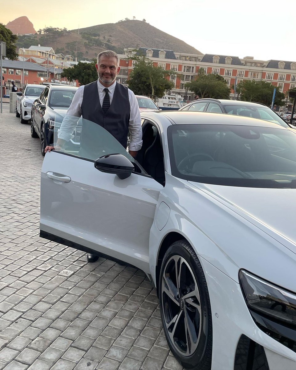 IanMcLaren76's tweet photo. Lovely evening with @audisouthafrica celebrating the launch of its comprehensive range of all-electric e-tron models. Like the brand, it’s a lineup that exudes sophistication @AudiSomersetWes #audi #etron #NightOfProgress #vorsprung https://t.co/wVn9ixI6Kt