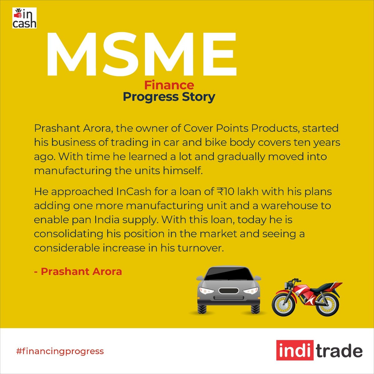Inditrade's tweet photo. Impacting society. One step at a time. #financingprogress #inditrade #msmefinance #msme https://t.co/LFQHxLVyDs