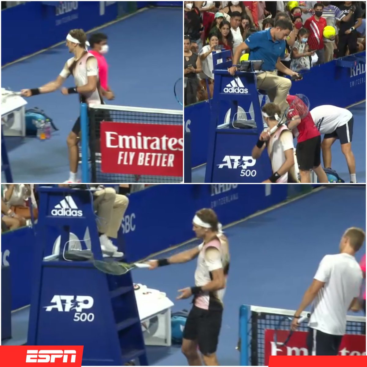 jmgmoron's tweet photo. No he visto nada igual. Es que el juez de silla se va de pista por miedo a que le pegue de verdad.

Y esto lo ha hecho a ojos de todos. Zverev acaba de poner una mancha muy negra en su carrera. https://t.co/UHHHGhwhbF