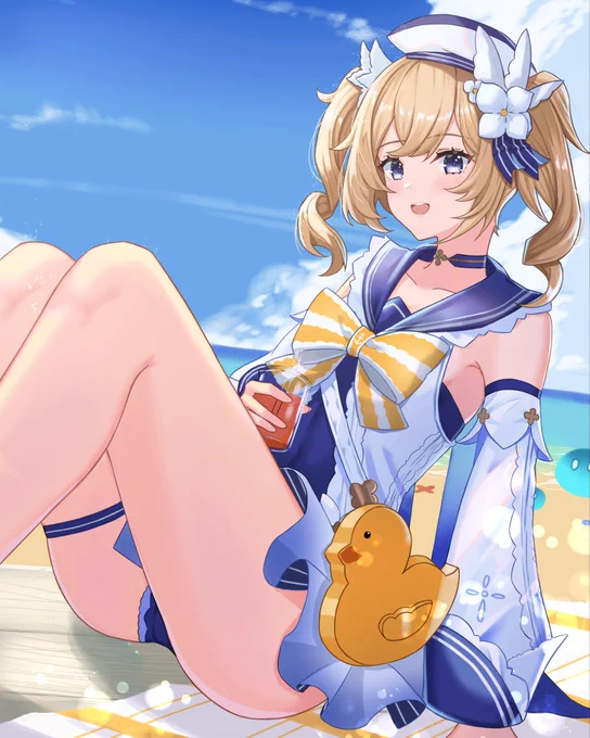 #くそ寒いので水着絵を貼る
金リンゴ群島イベまた来ないかなぁ( ˇωˇ ) 