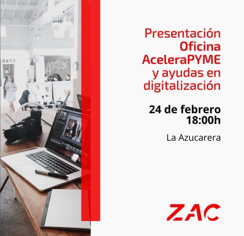 Ven mañana a la jornada informativa sobre ayudas del #KitDigital🚀 y servicios gratuitos de nuestra #OficinaAceleraPyme
🗓️Jueves 24 feb
🕕18:00
📌La Azucarera de <a href="/ZGZActiva/">Zaragoza Activa</a>  (Más de las Matas, 20)

➡️Para asistir, regístrate aquí: zaragoza.es/zac/events/623……

<a href="/redpuntoes/">Red.es</a> #Feder