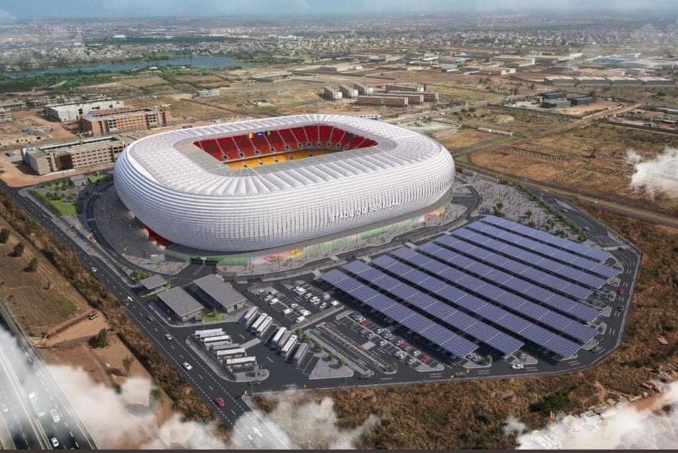 mbeatowe's tweet photo. #Sénégal:Ce nouveau stade de Diamniadio a été construit en un an et demi par une société turque pour un coût de 156 milliards de FCFA. Equipé d’une centrale solaire de 2MW ainsi que d’un musée de 855mètre carré, @Macky_Sall a eu cette noblesse de le baptiser Stade #AbdoulayeWade. https://t.co/bCKgSvk3Pw