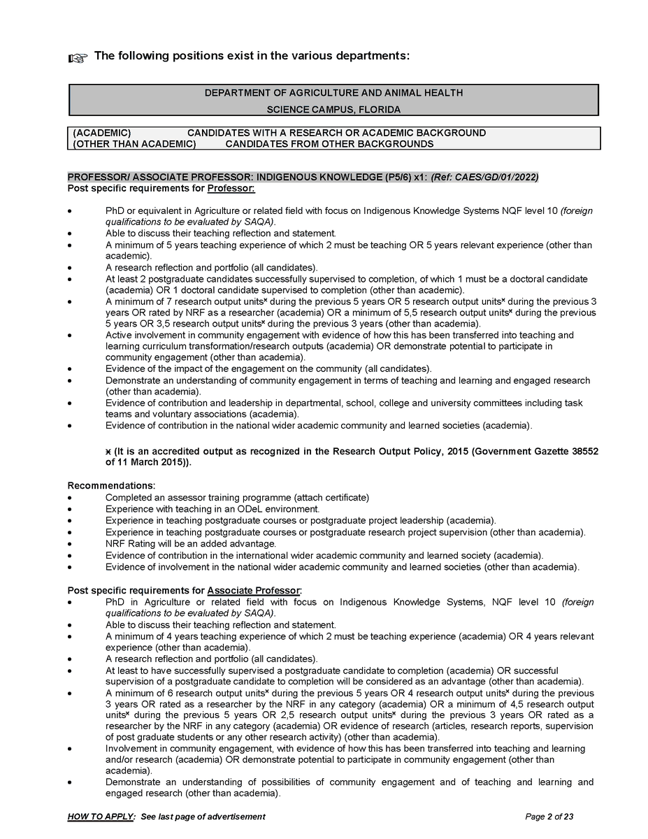 GingerNathi's tweet photo. UNISA is recruiting aggressively, see their website. A lot of positions available, I've sampled a few #academicjobs #SAJobseekers https://t.co/Oo88NJ88Dv