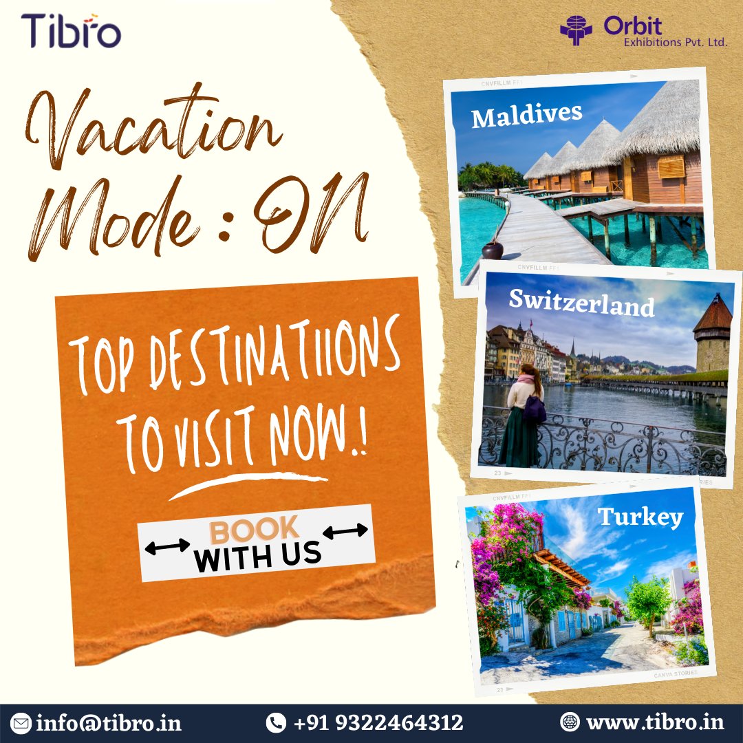 Vacationing this summer? We’ve put together some of the world’s most stylish #destinations to keep you looking sharp.
Classy, elegant and #luxurioustravel  destinations around the world.

Call us at : +91 9322464312
Visit us at : tibro.in

#luxuryholidaypackages