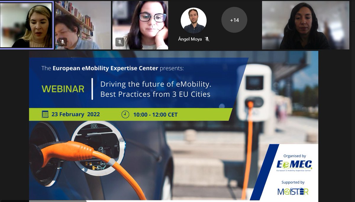 #EeMECwebinar starts!

⏰11.00-12.00 CET
👉Meet <a href="/EeMEC_eu/">EeMEC - European eMobility Expertise Centre</a> and find out the best practices of the various cities leading #eMobility in Europe.

🤳Join us on Twitter and share your thoughts. 

#H2020 #ElectricVehicles #electromobility #greenmobility #SUMPS