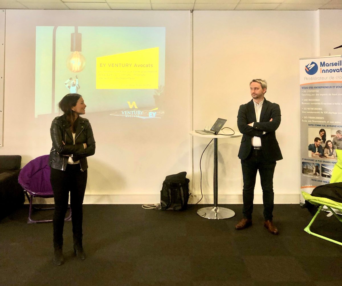 marseilleinnov's tweet photo. 🥐[#PETITDEJ] Hier matin notre 🎙️#MIpartner @VENTURY_Avocats intervenait chez @marseilleinnov pour aborder toutes les questions #juridiques qui se posent au moment de la #création de la #startup ! 🧐

Merci à Elodie Cesaro &amp; Jean Jodeau pour cette intervention 🙏 https://t.co/qbeKzhnhl4