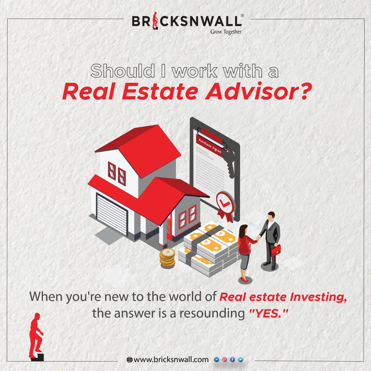 BricksnwallInd's tweet photo. But get a hold of a good real estate agent as s/he will be able to guide you through the more complicated aspects of the transactions and offers, like drawing up your first real estate investment agreement and effectively negotiating.
#realestate #realestateadvice #bricksnwall https://t.co/VTeQIsHAFv