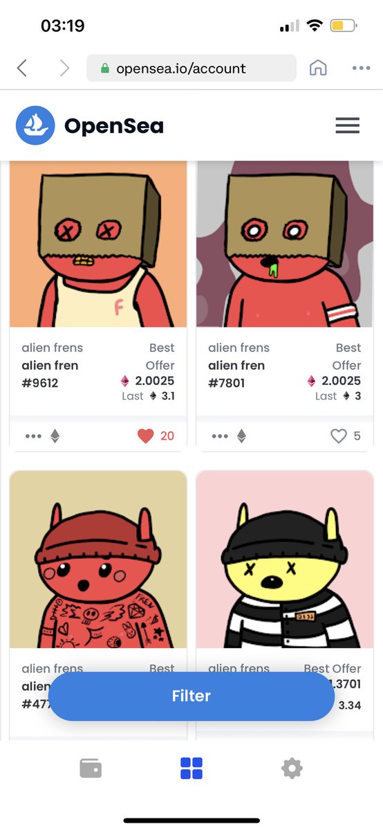 frey (@frey) on Twitter photo 666 RTs and ill giveaway one of my Mutant batz ❤️
<a href="/CryptoBatzNFT/">CryptoBatz</a> X <a href="/alienfrens/">alien frens</a> fams unite shortly…
Who wants one? 666 RTs and ill giveaway one of my Mutant batz ❤️
<a href="/CryptoBatzNFT/">CryptoBatz</a> X <a href="/alienfrens/">alien frens</a> fams unite shortly…
Who wants one?
