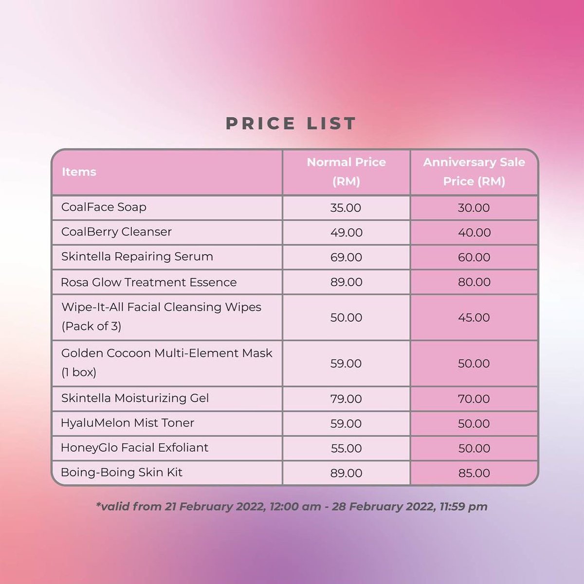 skincarestoremy's tweet photo. Happy 5th Birthday Kayman Beautyโจ
Sempena Kayman dah masuk 5 tahun kita ada sale tau ๐ boleh refer price list dekat bawah! RM9 off, and kalau beli combo lagi la jimat!
So you guys dah shopping ke belum?๐
#5yearsofkayman
#partywithourbesties https://t.co/qOgPWOF7i3