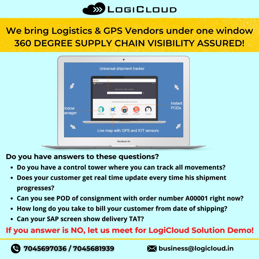 GoWebXpress's tweet image. Worry about Connecting Logistics &amp;amp; GPS Vendors under one window !!!
.
.
Here webxpress bring Logistics &amp;amp; Gps Venders under one window and we give you 360 degree supply chain visibility assurance!

🔽To know More About 🔽
click Here :-signup.mywebxpress.com/gui/leadkart/C…

#logistics #webxpress