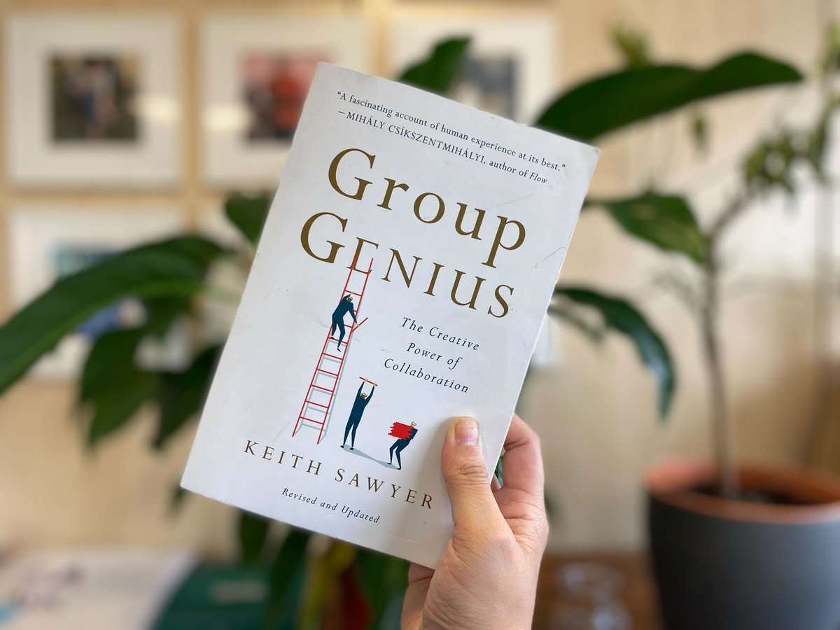 INDUSTRYofUs's tweet image. Having just completed a team workshop with @BITheatre, we reflected back to one of our favourite books, Group Genius by @DrKeithSawyer. We highly recommend the book to anyone looking to explore the creative power of collaboration!

#Collaboration #GroupFlow #ImprovisedInnovation