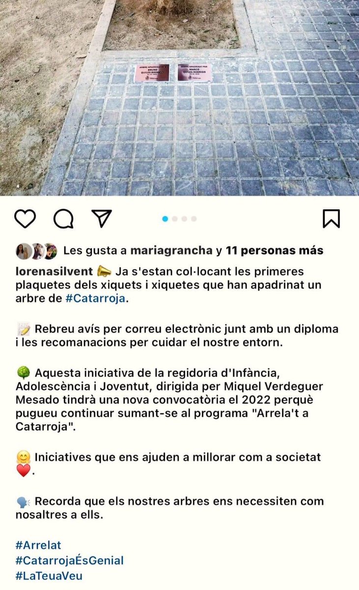 CatarrojaVox's tweet photo. 🚨Informa la vicealcaldesa de la nueva campaña de apadrinar arbolitos.
Algo muy transcendente e importante para todos aquellos que no pueden llegar a fin de mes, fruto del incremento de la factura de la luz, el coste del combustible…
#stoptrileros #recuperemoscatarroja #voxutil https://t.co/M1OdGMd0wh