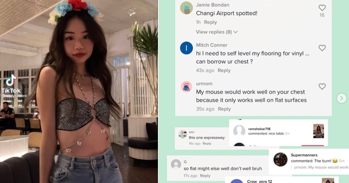 MothershipSG's tweet photo. S'pore influencer names &amp; shames online users who make degrading comments about her chest: https://t.co/VB4oELKKbO https://t.co/IaWrEsQRbE