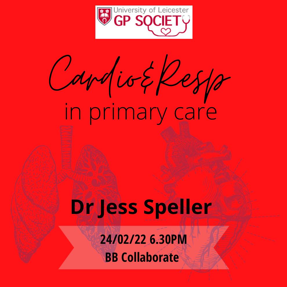 Tomorrow evening: Cardio and Respiratory in primary care 🫀🫁❤️
We are almost at the end of our series this year! Tomorrow evening Dr Speller will be teaching us all we need to know!

Start time: 630pm
Virtual on BB Collab (event linked on FB page)
See you there 😊