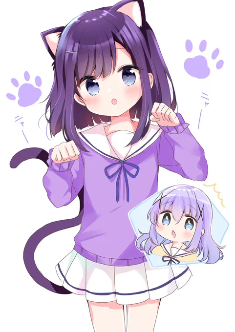 にゃーにゃー(ご主人様構ってください)
#猫の日 #gochiusa 