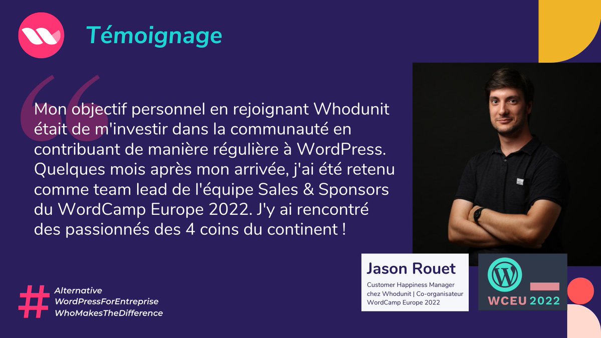 agence_whodunit's tweet photo. "Don't just take, give" 🤲

C'est la devise de @JasonRouet, organisateur au @WCEurope, au CA de l'asso @wordpress_fr &amp; qui a assisté au Contributor Day 2022 de @yoast... on peut dire que Jason est un pro du "give back" !🙌

Lisez son article à ce sujet 👉 https://t.co/s0JqJjArOb https://t.co/8yQTqB3sjN