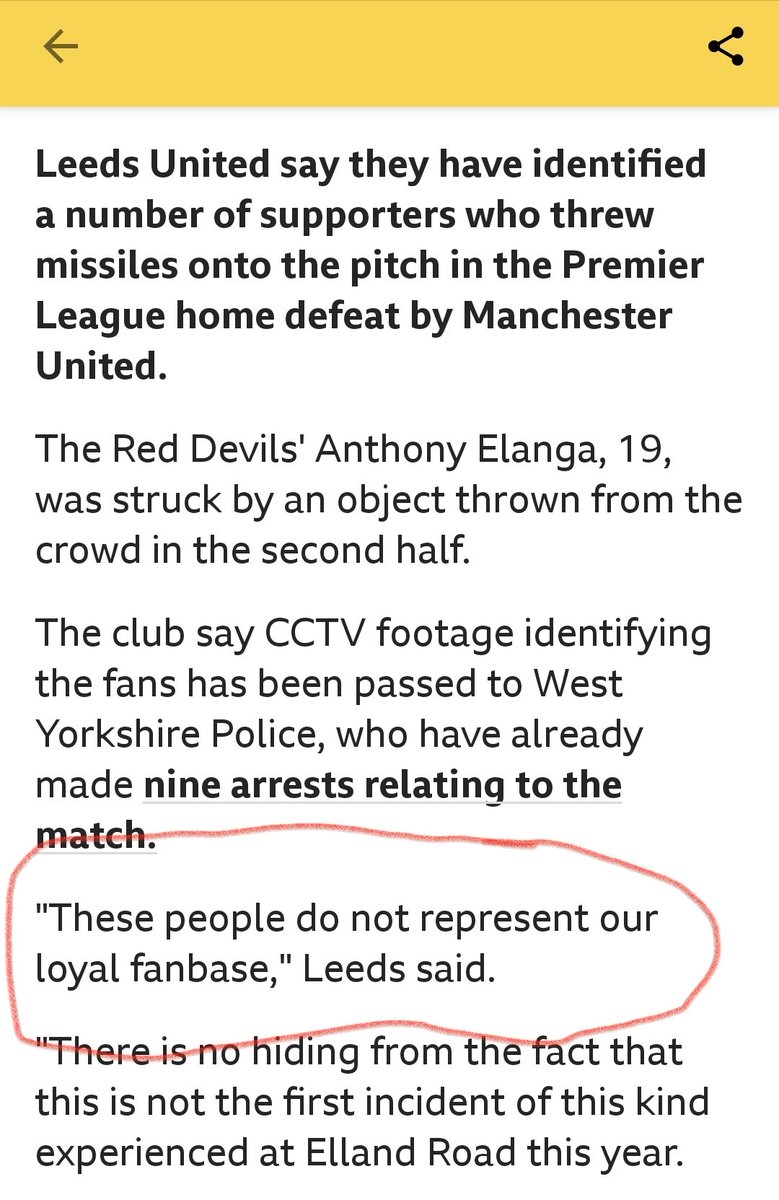 Then why could you see a massive sections of the <a href="/leedsunited/">Follow @LUFC</a> fans cheering when he was hit? I saw it on #MOTD2 and I think more should have been said about this being unacceptable.