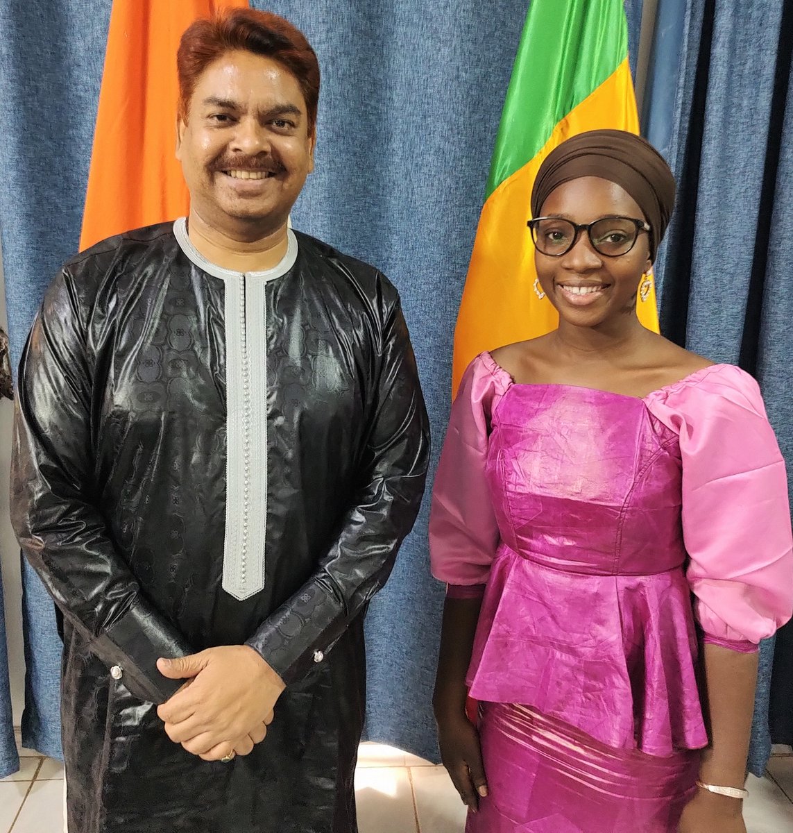 Empowering Role of Education 

Happy to meet Ramata Cheick Diabaté, a young Malian activist who believes in the transformative role of education. She is keen to pursue higher studies &amp; work for society. Shared with her opportunities for higher education in India. Bonne chance🙏