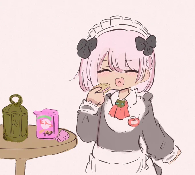 #マオのお絵描き帳これはビスコを食べるマオ 
