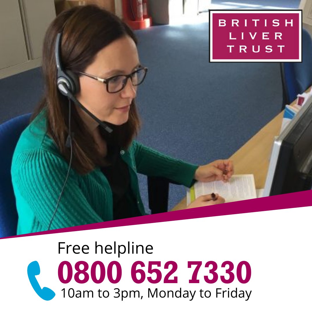 LiverTrust's tweet image. If you're living with liver disease, or care for someone who is, you may have questions or concerns. Our free helpline is here for you. 

Call our expert liver nurses on 0800 652 7330 between 10am and 3pm Monday to Friday, or email helpline@britishlivertrust.org.uk.