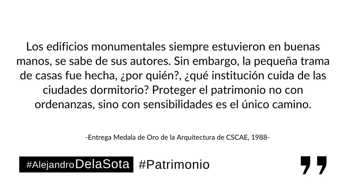 FundacionASota's tweet photo. Alejandro De la Sota: Pensamientos y reflexiones sobre el Patrimonio.
.
#Arquitectura #Alejandrodelasota https://t.co/GdjDLPm2ow