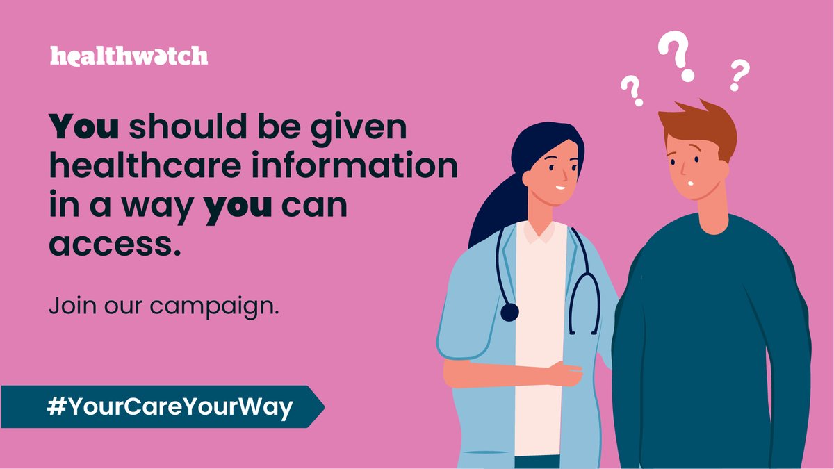 Today we have launched our new campaign to ensure everyone knows if they are entitled to healthcare information they can understand. Help us spread the word #YourCareYourWay bit.ly/3sJwCRS