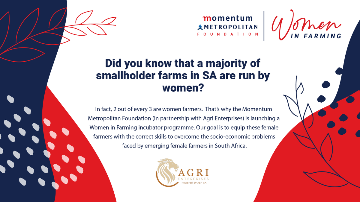MomentumGroupZA's tweet photo. Are you a young, female African farmer in uMgungundlovu district and surrounding areas? Click here to apply: https://t.co/C0DAvDusRS 

#WomenInFarming https://t.co/n2QhiTuR3s