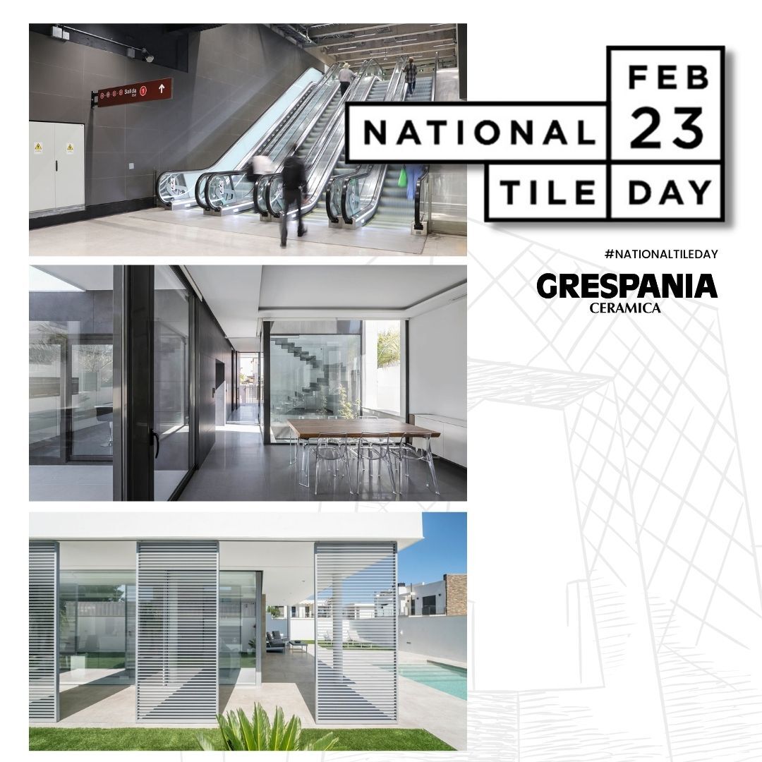 Grespania_Esp's tweet photo. ¡Hoy se celebra el #NationalTileDay 🇺🇸! 

Atentos a nuestras redes sociales.  En breve publicaremos toda la información sobre nuestra presencia en  @Coverings. 

✈️ ¡Nos vemos en Las Vegas!

#Grespania #Coverlam #Coverings #architecture #interiordesign https://t.co/XLtp4qlSH8