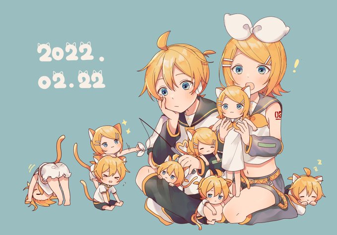 リンレンと猫リンレン(遅刻) #猫の日 