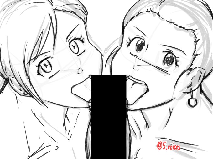 今月の支援サイト絵の下描きできた。今月はダブルフェラ特集。ジェシーはこれが初描きになる。ジェシーのエロ動画でいっぱい抜いてる。 