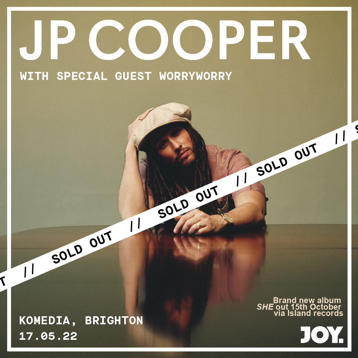Joy. (@joyconcerts) on Twitter photo .<a href="/JPCooperMusic/">JP Cooper</a> at <a href="/KomediaBrighton/">Komedia Brighton</a> is now *SOLD OUT*
He will be joined by special guest <a href="/worryaboutwhen/">WORRYWORRY</a> .<a href="/JPCooperMusic/">JP Cooper</a> at <a href="/KomediaBrighton/">Komedia Brighton</a> is now *SOLD OUT*
He will be joined by special guest <a href="/worryaboutwhen/">WORRYWORRY</a>