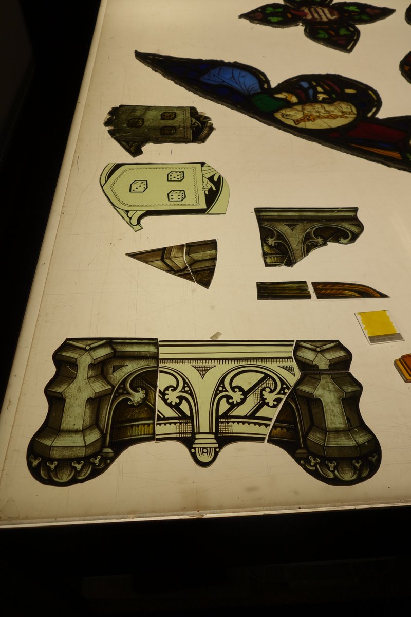 Great to see the work on the glass from the West Window at <a href="/RothMinster/">Rotherham Minster</a> at Barley Studio yesterday. Many thanks to Keith and the team. <a href="/Conservators_UK/">Icon - The Institute of Conservation</a> @DioceseofSheff <a href="/HistoricEngland/">Historic England</a> <a href="/DCMS/">Department for Culture, Media and Sport</a> <a href="/rotherhamtiser/">Rotherham Advertiser</a> <a href="/RothTownCentre/">Rotherham Town Centre</a> #CultureRecoveryFund